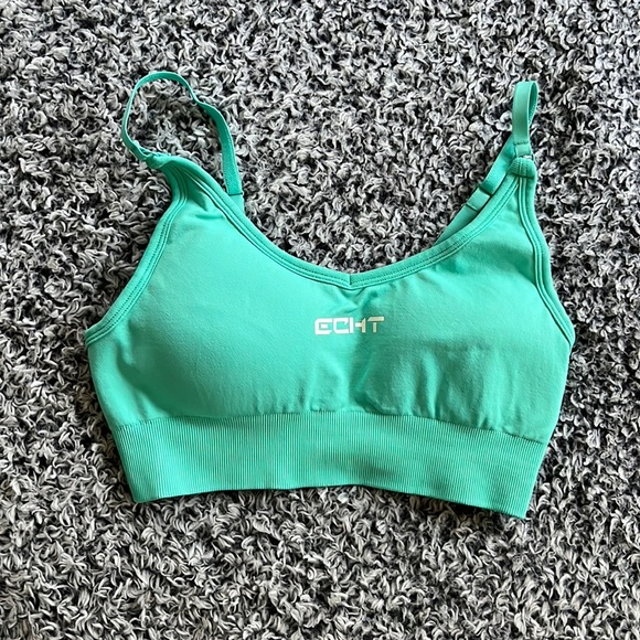 Light Turquoise Sports Bra - Picture 1 of 2